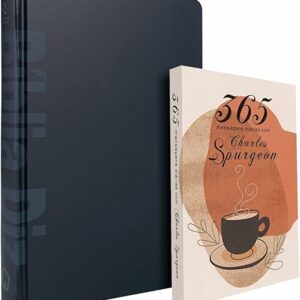 Kit Bíblia de Estudo Diz NAA Sticker + 365 Mensagens Diárias com Charles Spurgeon Café