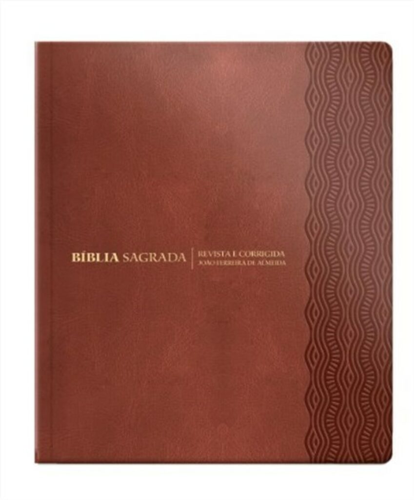 Bíblia ARC Leia e Anote - Avelã: Capa luxo, lateral dourada e Fitilho