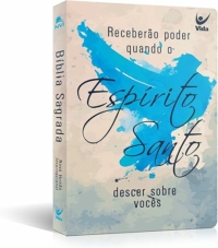 Bíblia Sagrada – NVI – Capa Semiluxo Bege e Azul