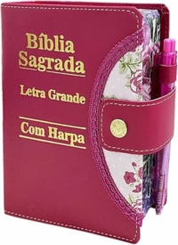 Bíblia Sagrada Letra Grande – Botão e Caneta